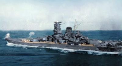 Battleship Musashi Underway, 1943