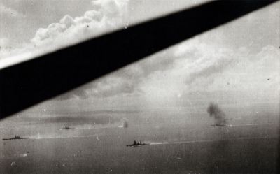 Yamato, Musashi, Nagato and Haguro (from left to right) October 24th 1944